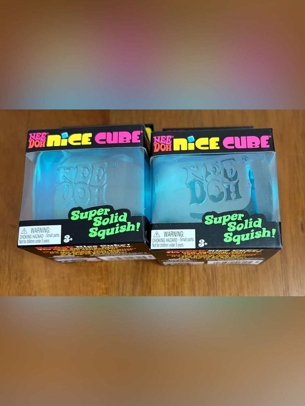 NeeDoh Nice Cube BLUE Original 2.25” Square - Set of 2 NEW in Box Sealed